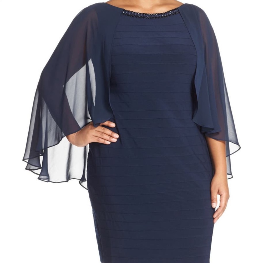 Adrianna Papell Flutter Sleeve Cocktail Dress
